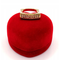 Złoty pierścionek sygnet z cyrkoniami PR.585 W:4,95gr R.13 InterSKLEP