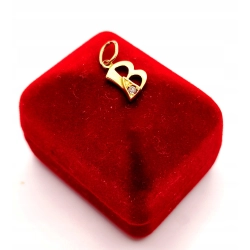 Złota zawieszka Litera B PR.585 W:0,80gr InterSKLEP