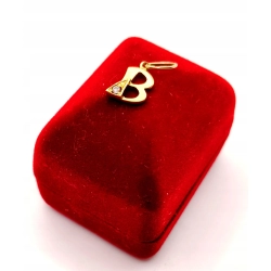 Złota zawieszka Litera B PR.585 W:0,80gr InterSKLEP