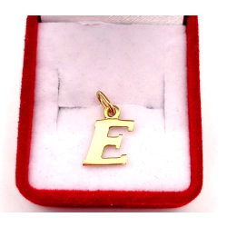 Złota zawieszka Litera E PR.585 W:0,59gr InterSKLEP