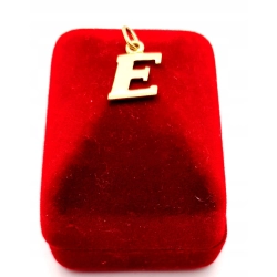 Złota zawieszka Litera E PR.585 W:0,59gr InterSKLEP