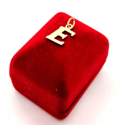 Złota zawieszka Litera E PR.585 W:0,59gr InterSKLEP