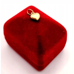 Złota zawieszka satynowe Serce PR.585 W:0,33gr InterSKLEP