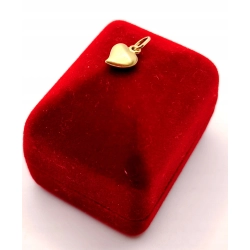 Złota zawieszka satynowe Serce PR.585 W:0,33gr InterSKLEP