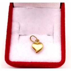 Złota zawieszka satynowe Serce PR.585 W:0,33gr InterSKLEP