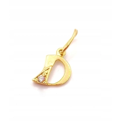 Złota zawieszka Litera D PR.585 W:0,83gr InterSKLEP
