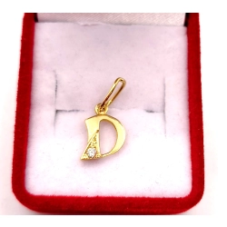 Złota zawieszka Litera D PR.585 W:0,83gr InterSKLEP