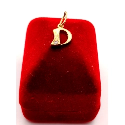 Złota zawieszka Litera D PR.585 W:0,83gr InterSKLEP