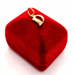 Złota zawieszka Litera D PR.585 W:0,83gr InterSKLEP