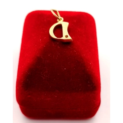 Złota zawieszka Litera D PR.585 W:0,83gr InterSKLEP