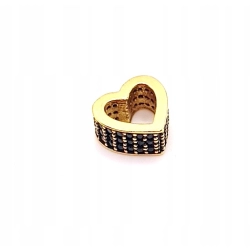 Złota zawieszka charms Serce z cyrkoniami PR.585 W:1,11gr InterSKLEP