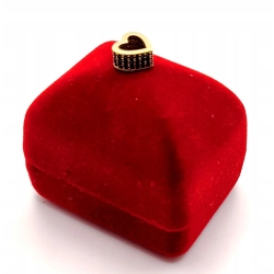 Złota zawieszka charms Serce z cyrkoniami PR.585 W:1,11gr InterSKLEP