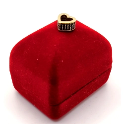Złota zawieszka charms Serce z cyrkoniami PR.585 W:1,11gr InterSKLEP
