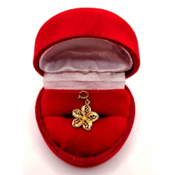 Złota zawieszka charms Ażurowy kwiat PR.585 W:0,76gr InterSKLEP