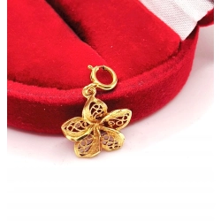 Złota zawieszka charms Ażurowy kwiat PR.585 W:0,76gr InterSKLEP