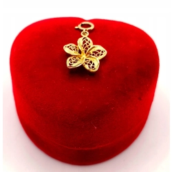 Złota zawieszka charms Ażurowy kwiat PR.585 W:0,76gr InterSKLEP
