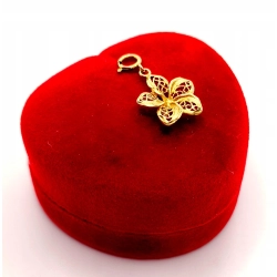 Złota zawieszka charms Ażurowy kwiat PR.585 W:0,76gr InterSKLEP