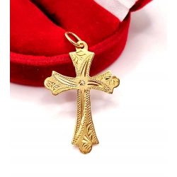 Złota zawieszka Krzyż PR.585 W:0,99gr InterSKLEP