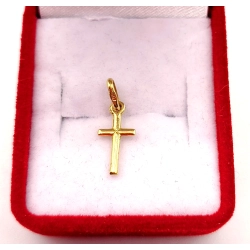 Złota zawieszka mini Krzyżyk PR.585 W:0,33gr InterSKLEP