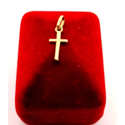 Złota zawieszka mini Krzyżyk PR.585 W:0,33gr InterSKLEP