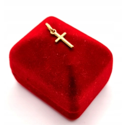 Złota zawieszka mini Krzyżyk PR.585 W:0,33gr InterSKLEP