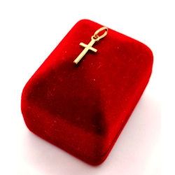 Złota zawieszka mini Krzyżyk PR.585 W:0,33gr InterSKLEP