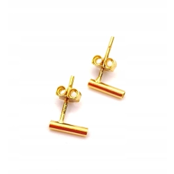 Złote kolczyki Rurki sztyft PR.585 W:0,62gr InterSKLEP