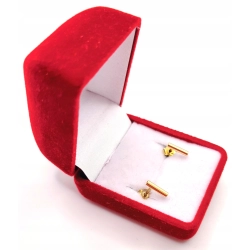 Złote kolczyki Rurki sztyft PR.585 W:0,62gr InterSKLEP