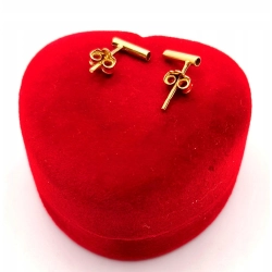 Złote kolczyki Rurki sztyft PR.585 W:0,62gr InterSKLEP