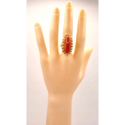 Złoty pierścionek z Koralem PR.750 W:9,06gr R.17 InterSKLEP
