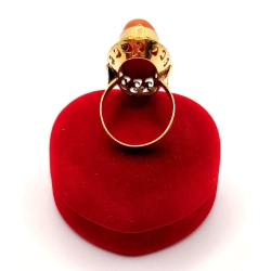 Złoty pierścionek z Koralem PR.750 W:9,06gr R.17 InterSKLEP