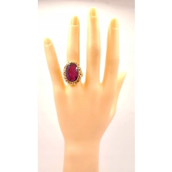 Złoty pierścionek z Ametystem PR.750 W:7,77gr R.15 InterSKLEP