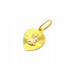 Złota zawieszka Medalik serce PR.585 W:0,91gr InterSKLEP