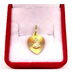Złota zawieszka Medalik serce PR.585 W:0,91gr InterSKLEP