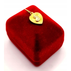 Złota zawieszka Medalik serce PR.585 W:0,91gr InterSKLEP