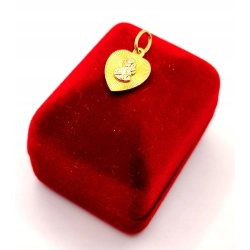 Złota zawieszka Medalik serce PR.585 W:0,91gr InterSKLEP