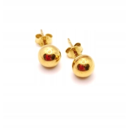 Złote kolczyki Kulki sztyft PR.585 W;2,21gr InterSKLEP