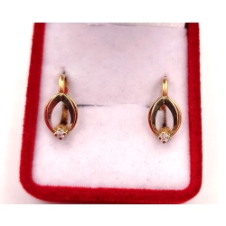 Złote kolczyki z Cyrkonią PR.583 W:2,59gr InterSKLEP