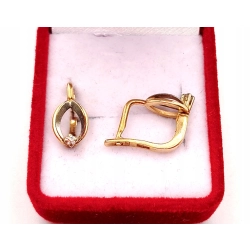 Złote kolczyki z Cyrkonią PR.583 W:2,59gr InterSKLEP