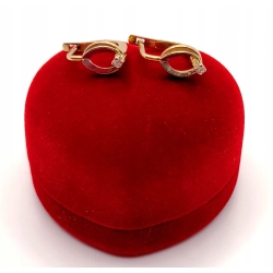 Złote kolczyki z Cyrkonią PR.583 W:2,59gr InterSKLEP