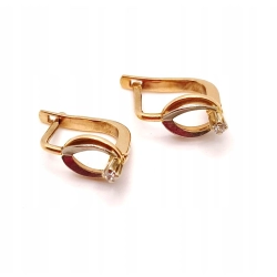 Złote kolczyki z Cyrkonią PR.583 W:2,59gr InterSKLEP