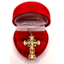 Złota zawieszka ażurowy krzyż z Chrystusem PR.583 W:4,16gr InterSKLEP