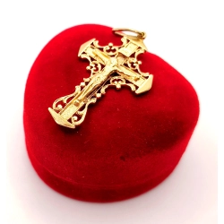 Złota zawieszka ażurowy krzyż z Chrystusem PR.583 W:4,16gr InterSKLEP