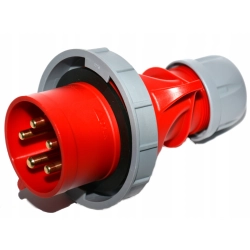 Wtyczka siłowa plastikowa 32A/5P 400V IP67 prze. czerwona SHARK 0252-6 PCE