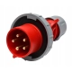 Wtyczka siłowa plastikowa 32A/5P 400V IP67 prze. czerwona SHARK 0252-6 PCE