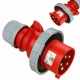 Wtyczka siłowa plastikowa 32A/5P 400V IP67 prze. czerwona SHARK 0252-6 PCE