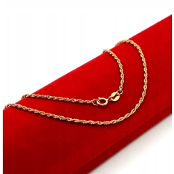 Złoty łańcuszek Kordel długi Pr.750 W:1,43gr Dł:58cm