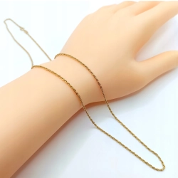 Złoty łańcuszek Kordel długi Pr.750 W:1,43gr Dł:58cm