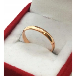 Złota obrączka mini Szer.2mm Pr.585 W:1,08gr Roz.7