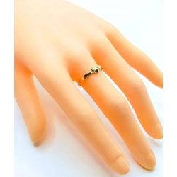 Złoty pierścionek serce z cyrkonią pr.585 W:1gr Roz.18